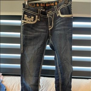ROCK REVIVAL BOOT CUT JEANS SIZE 26W
